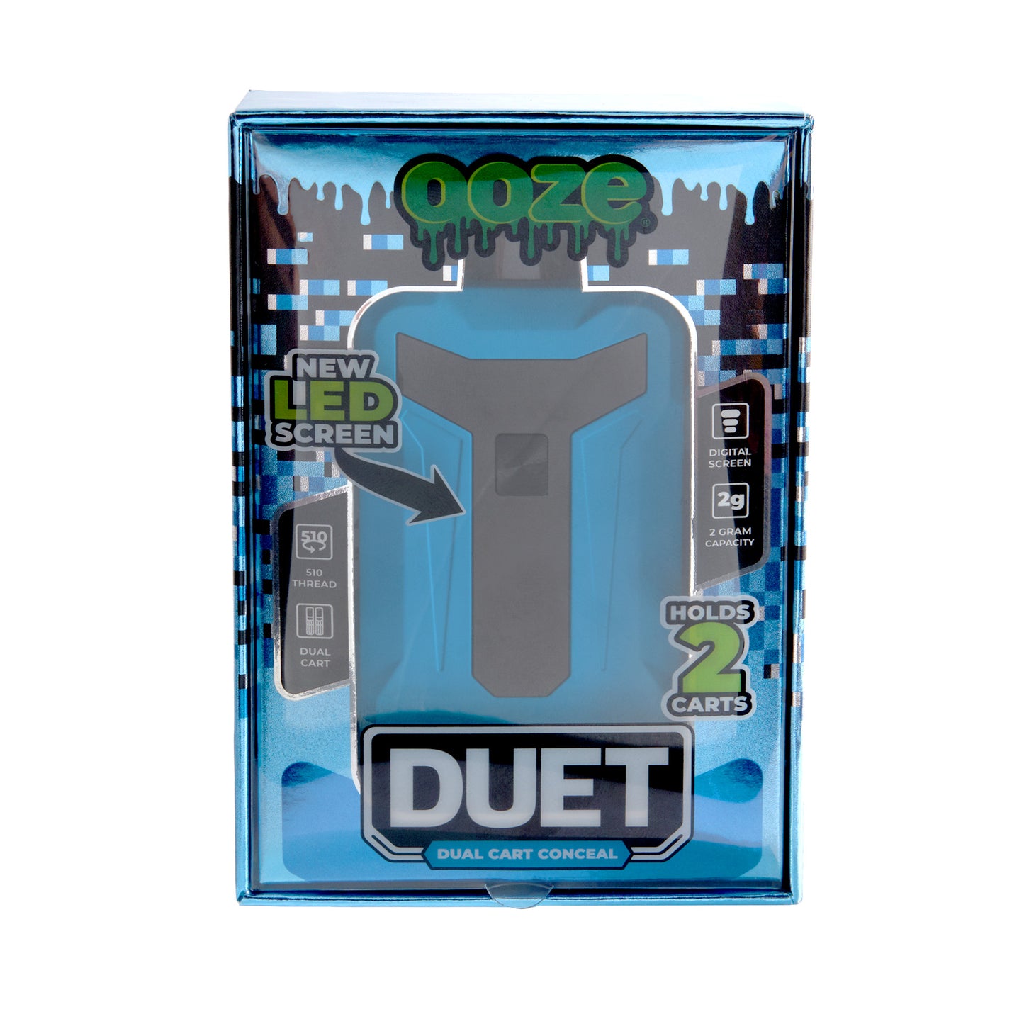 Blue Ooze Duet - 650 mAh 510 Dual Conceal Cart Battery