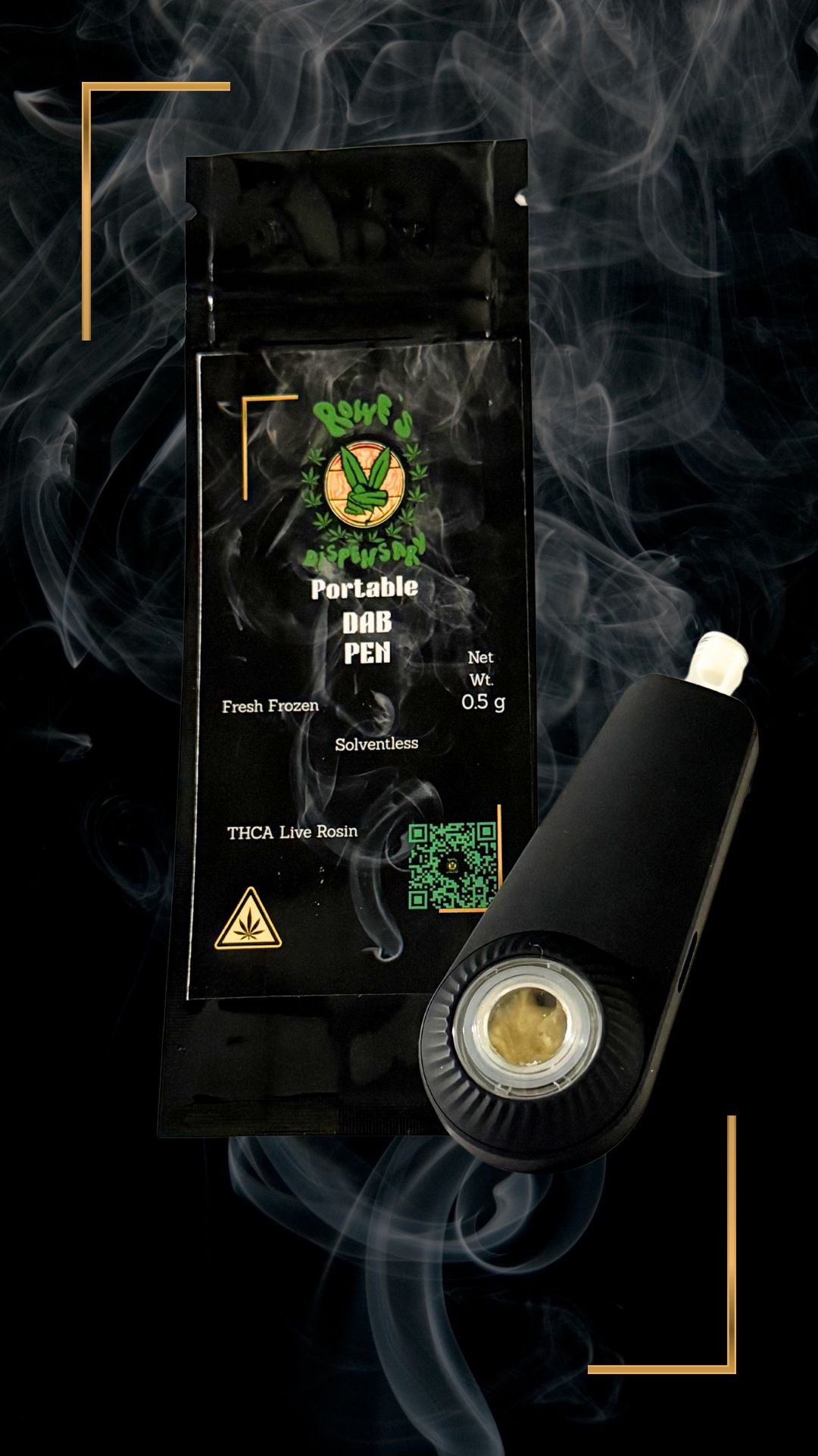 Rowes .5G Laser Jet THC-A Rosin Disposable