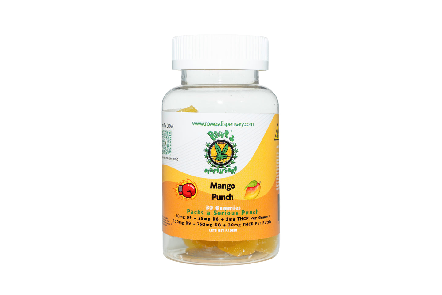 Mango Punch 25mg D8 + 10mg D9 + 1mg THCP 30 Count Jar