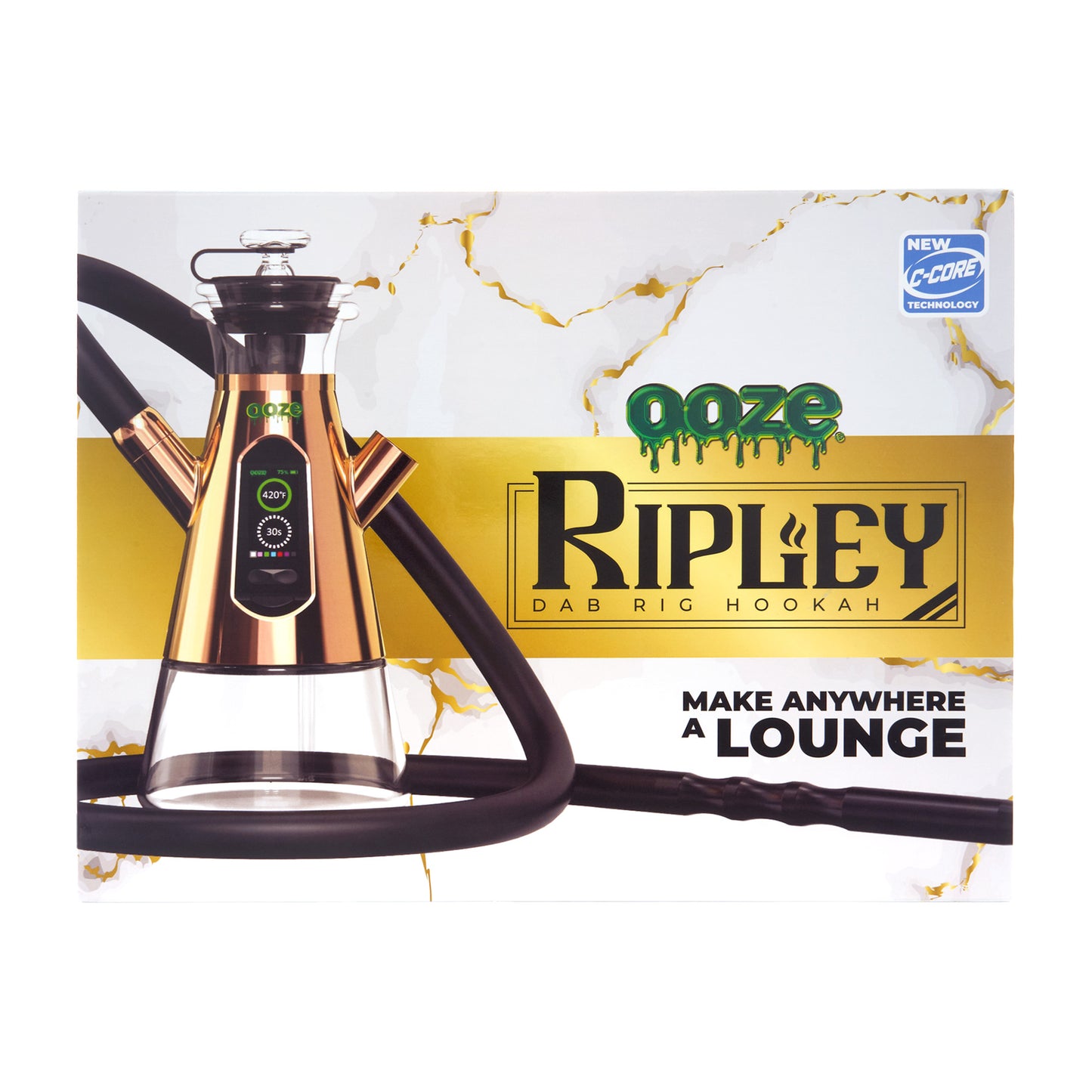 Gold Ooze Ripley Dab Rig Hookah – 2400 mAh C-Core