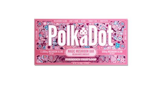 Polka Dot - Magic Mushroom Belgian Chocolate Bar - 12,000mg Blend (Forbidden Fruit Loop)