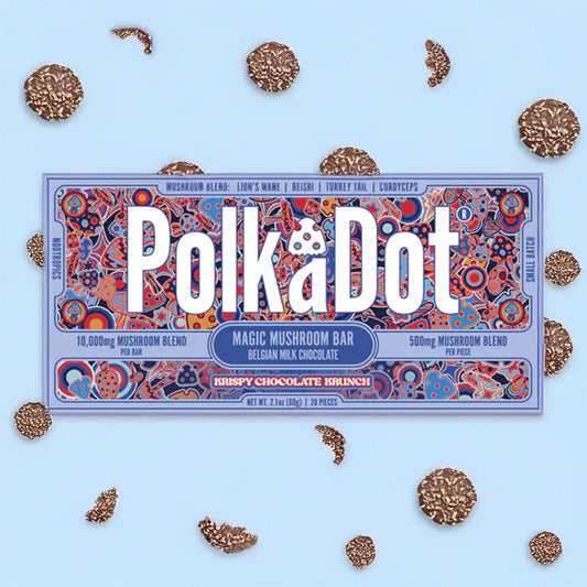 Polka Dot - Magic Mushroom Belgian Chocolate Bar - 12,000mg Blend (Krispy Krunch)