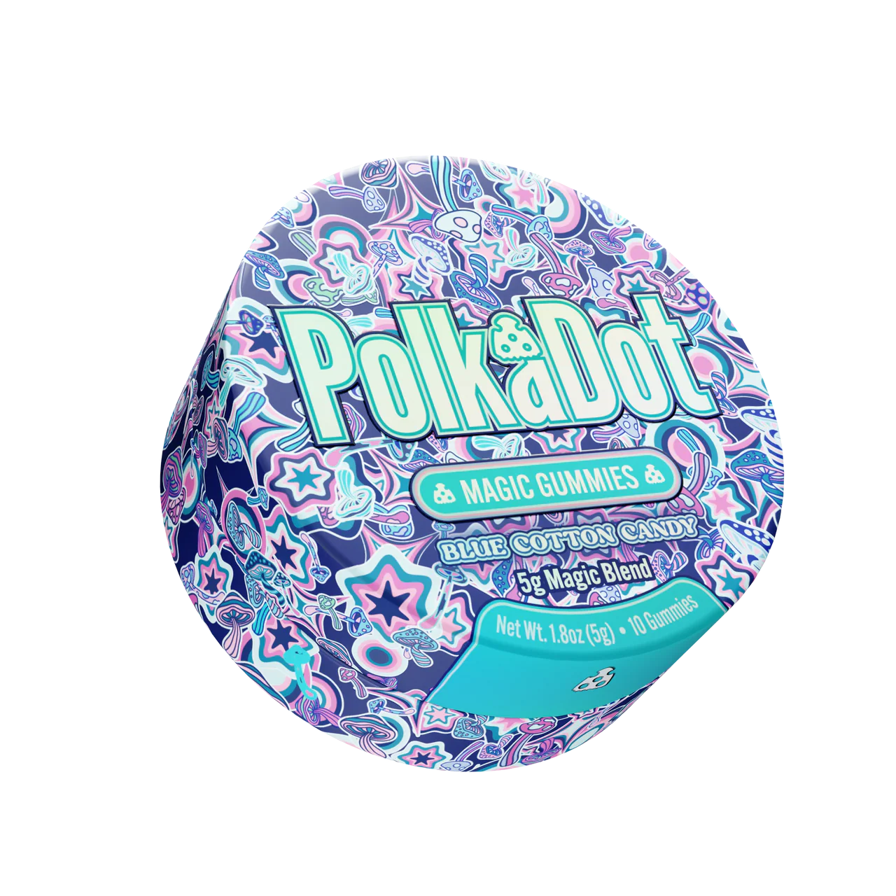 Polka Dot - Magic Mushroom Gummies - 5g 10ct Tin (Blue Cotton Candy)