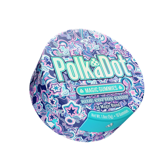 Polka Dot - Magic Mushroom Gummies - 5g 10ct Tin (Blue Cotton Candy)