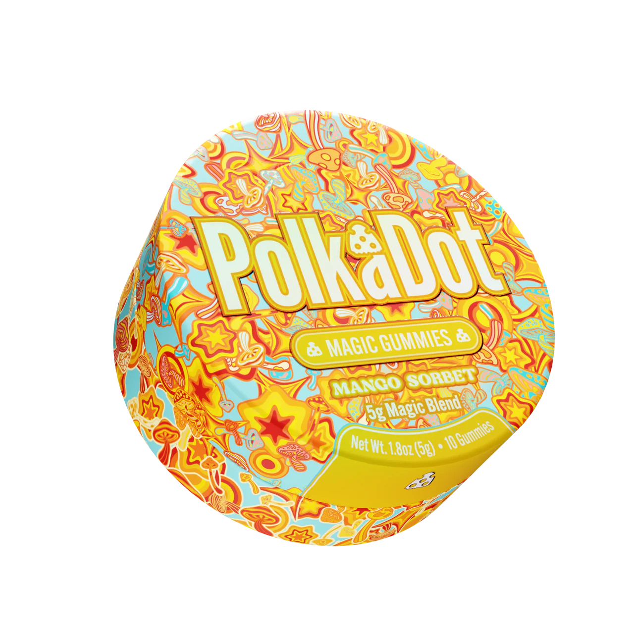 Polka Dot - Magic Mushroom Gummies - 5g 10ct Tin (Mango Sorbet)