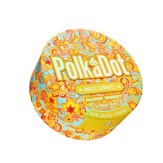 Polka Dot - Magic Mushroom Gummies - 5g 10ct Tin (Mango Sorbet)