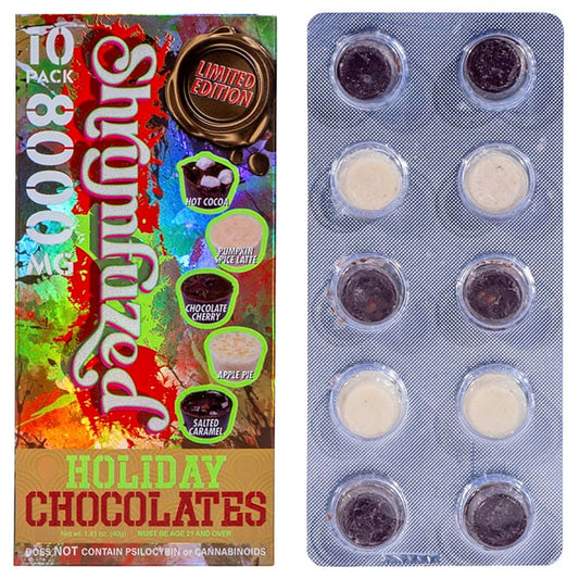Shrumfuzed - Mushroom Chocolate 10ct 800mg (Holiday Chocolate)