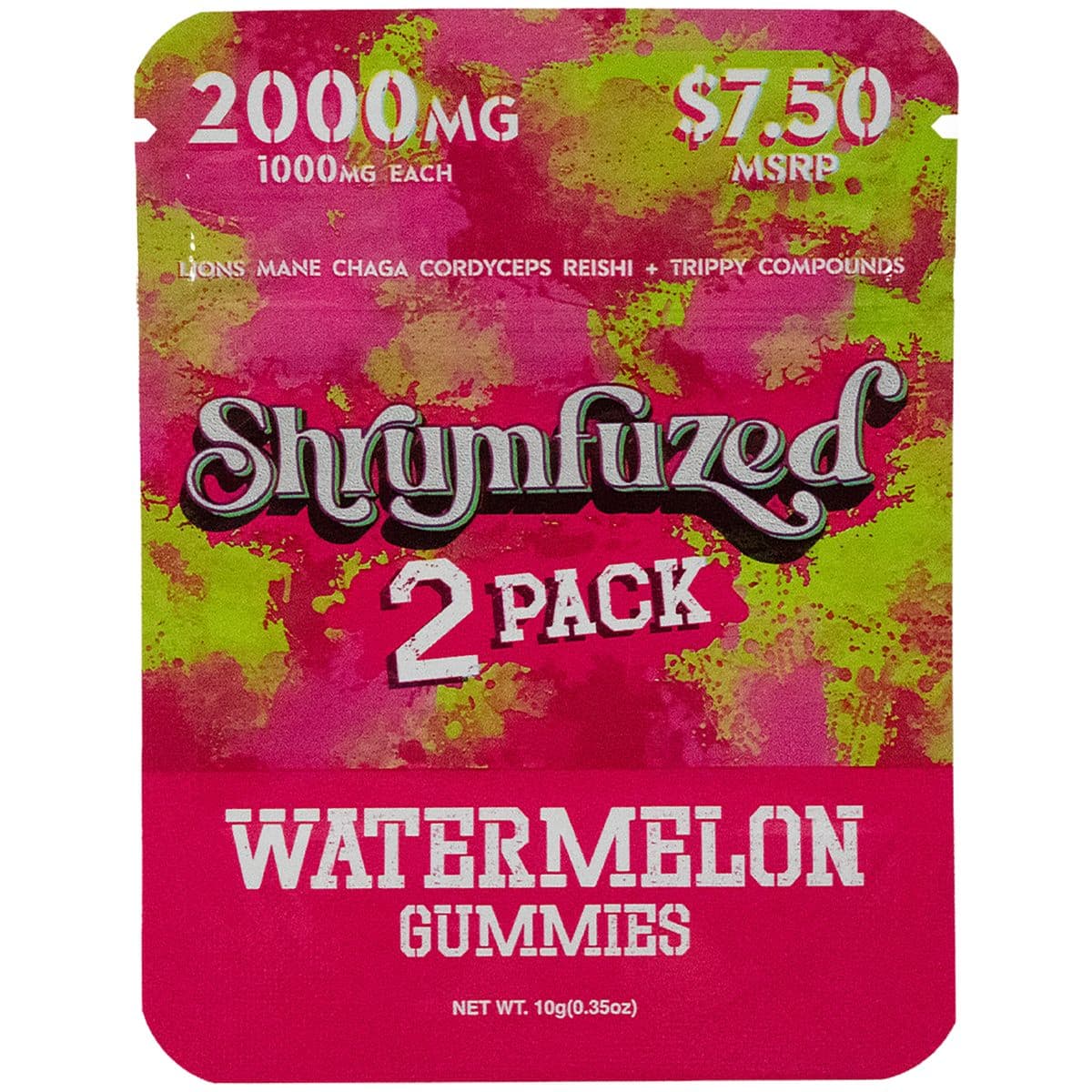 Shrumfuzed - Mushroom Gummies 2ct 1000mg (Watermelon)