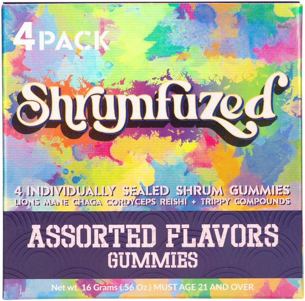 Shrumfuzed - Mushroom Gummies 4ct 800mg (Assorted)