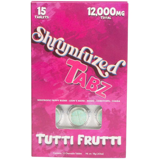 Shrumfuzed - Mushroom Tablets 15ct 800mg (Tutti Frutti)